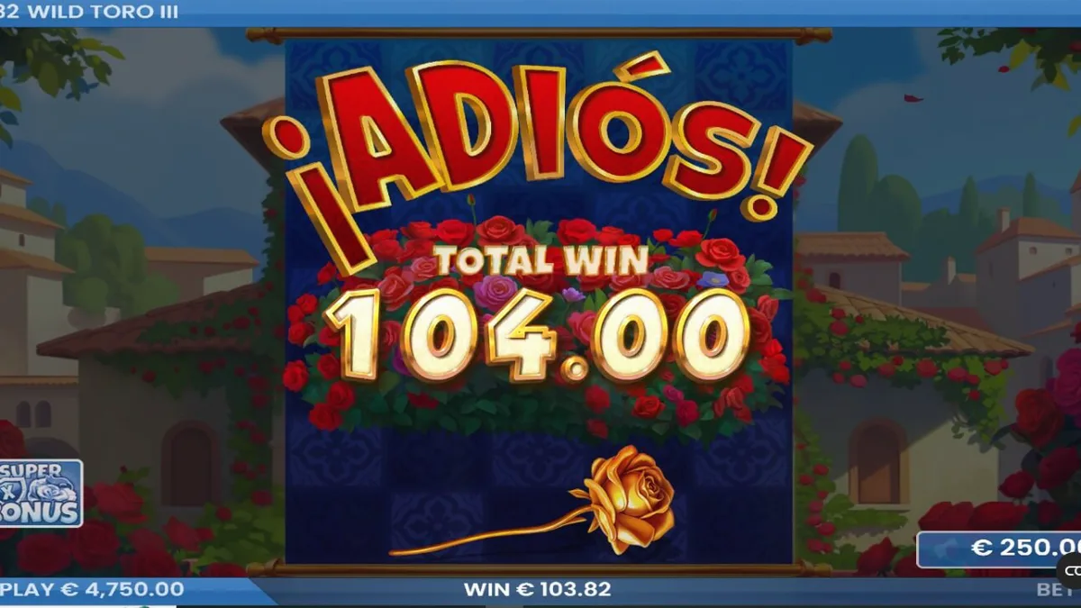 Tampilan antarmuka permainan slot Wild Toro 3 di perangkat seluler